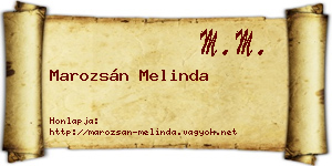 Marozsán Melinda névjegykártya