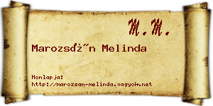 Marozsán Melinda névjegykártya